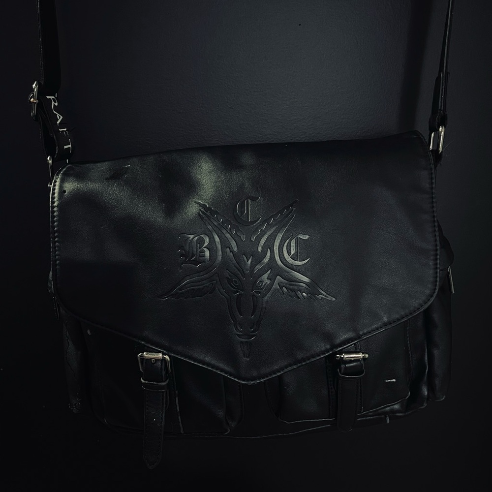 Blackcraft Cult Messenger Bag – Gothic Streetwear Crossbody Bag
